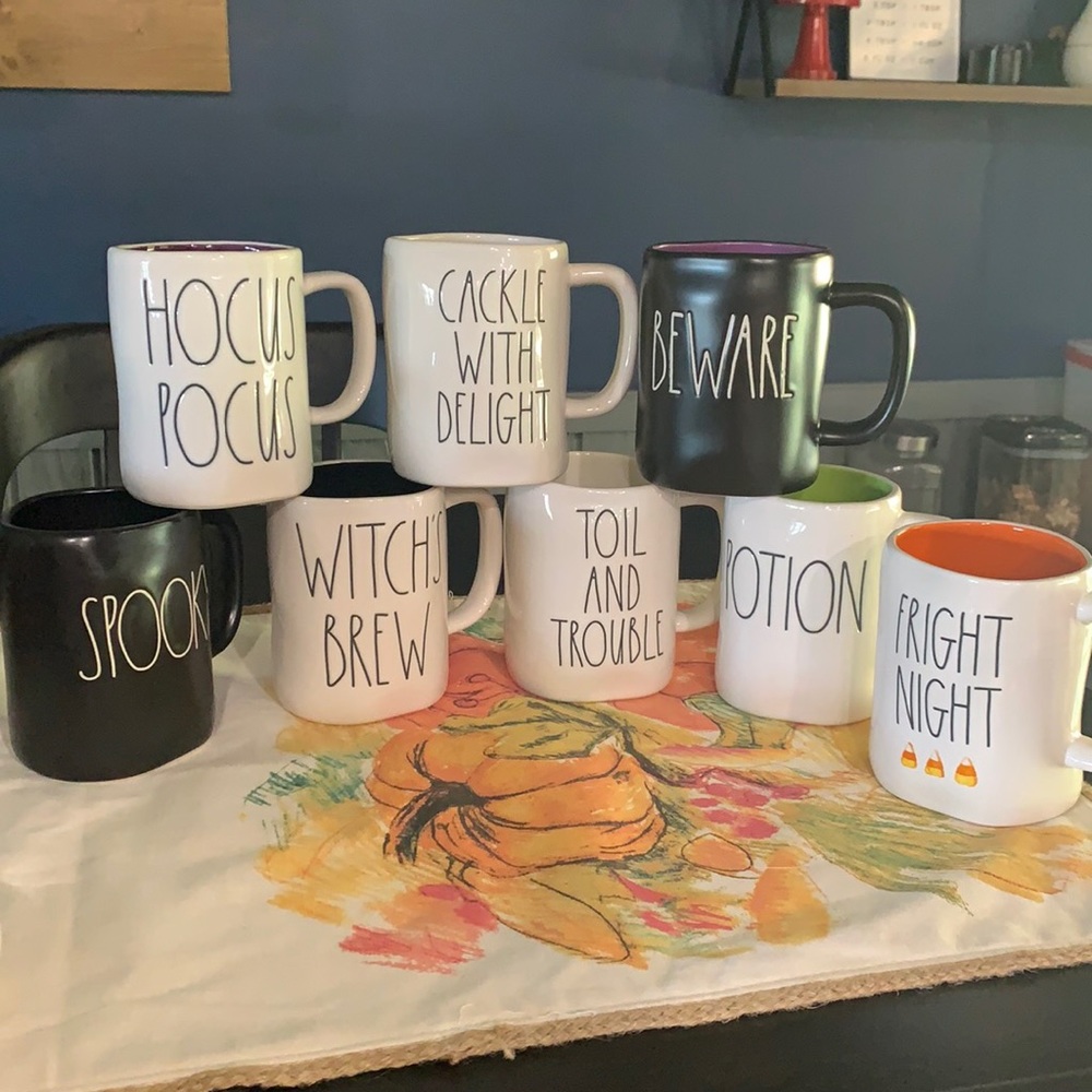 Rae Dunn coffee cups Halloween